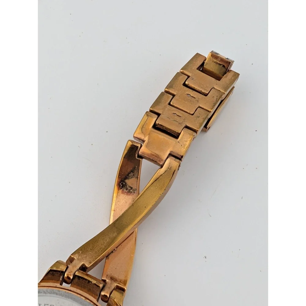 Jennifer Lopez Watch Womens 32mm Two Tone Pave Bezel 6.75